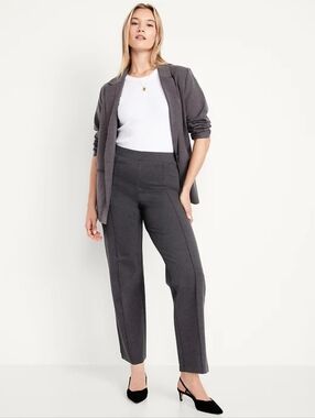 Old Navy Women's Stevie High Waisted Ponte Knit Pants Charcoal